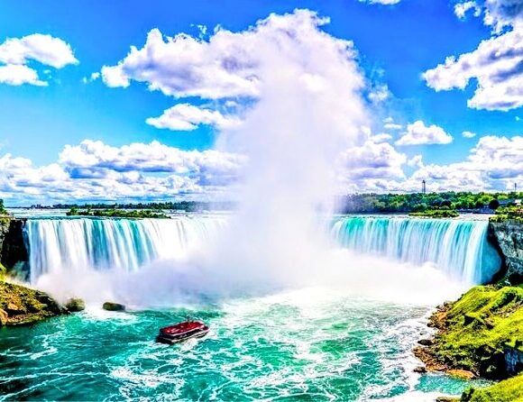 Niagara Falls on Valentine’s Day.