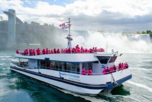 Niagara Falls Bus Tour Canada – Hornblower Cruise Approaching Falls