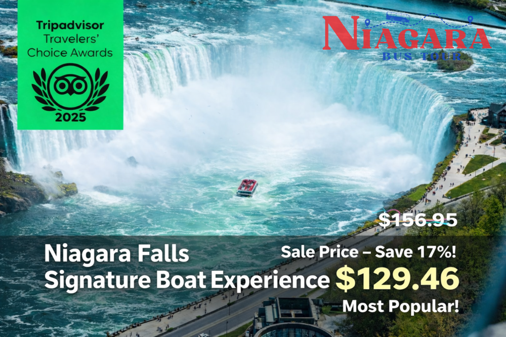 Niagara Falls Bus Tours Canada – Signature Boat Cruise Experience with close-up waterfall views in 2026